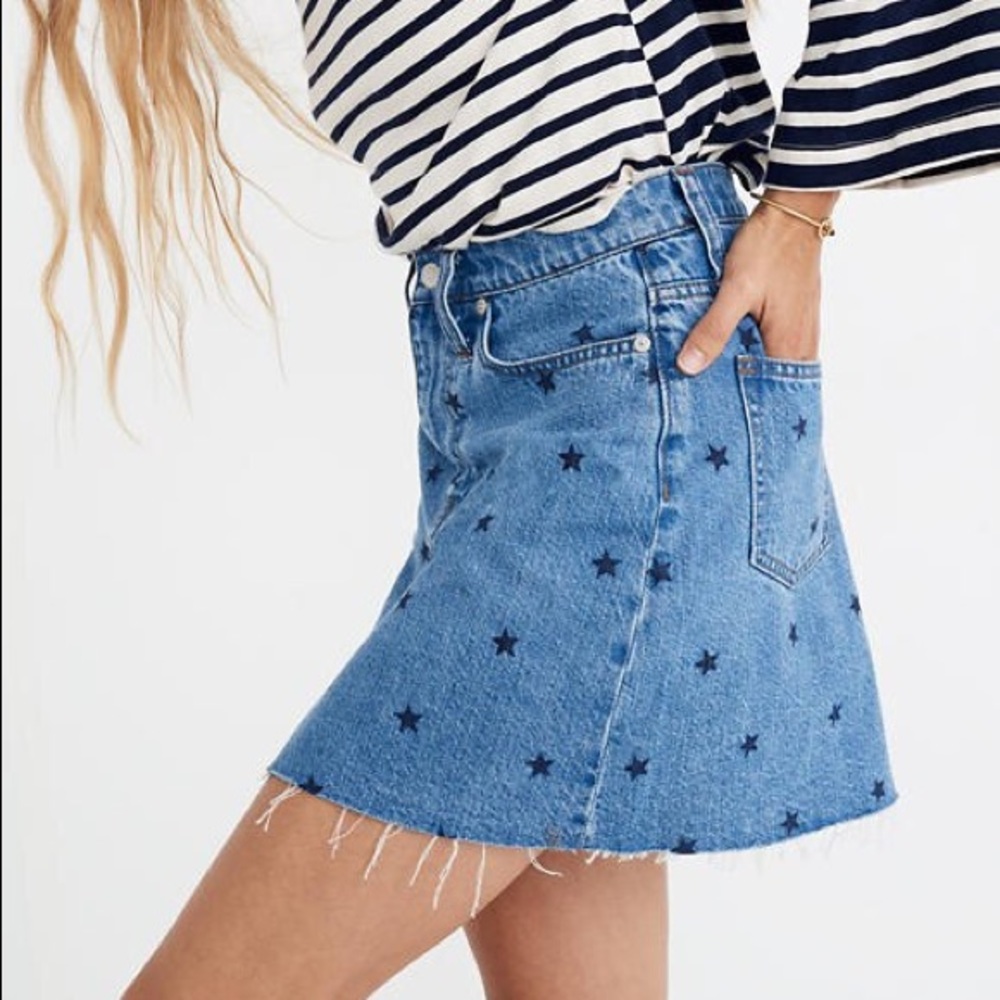 Madewell Star Denim Skirt
